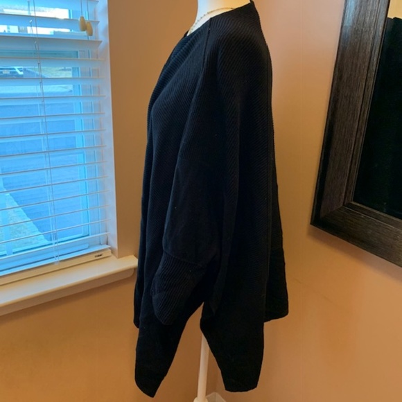 Marla Wayne open front black cardigan NWT M/L - Picture 3 of 6